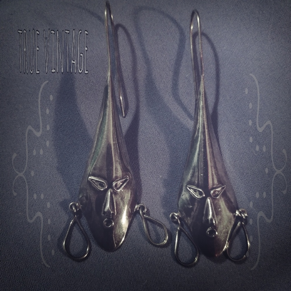 African vintage .925 earrings